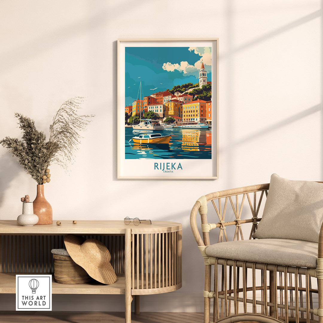 Rijeka Travel Print Croatia-This Art World