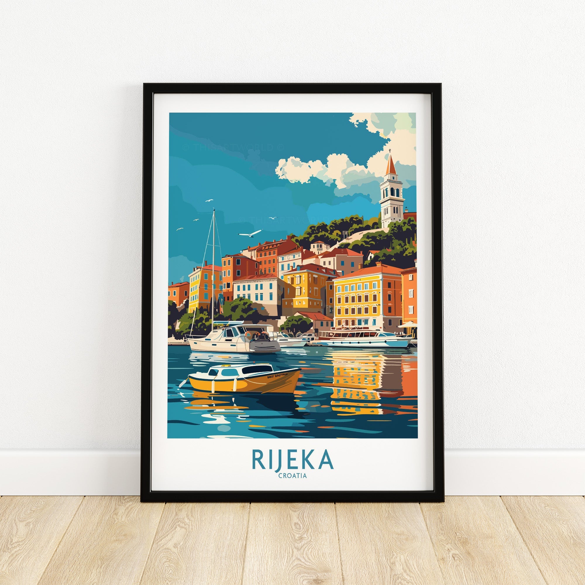 Rijeka Travel Print Croatia-This Art World
