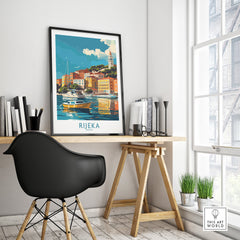 Rijeka Travel Print Croatia-This Art World