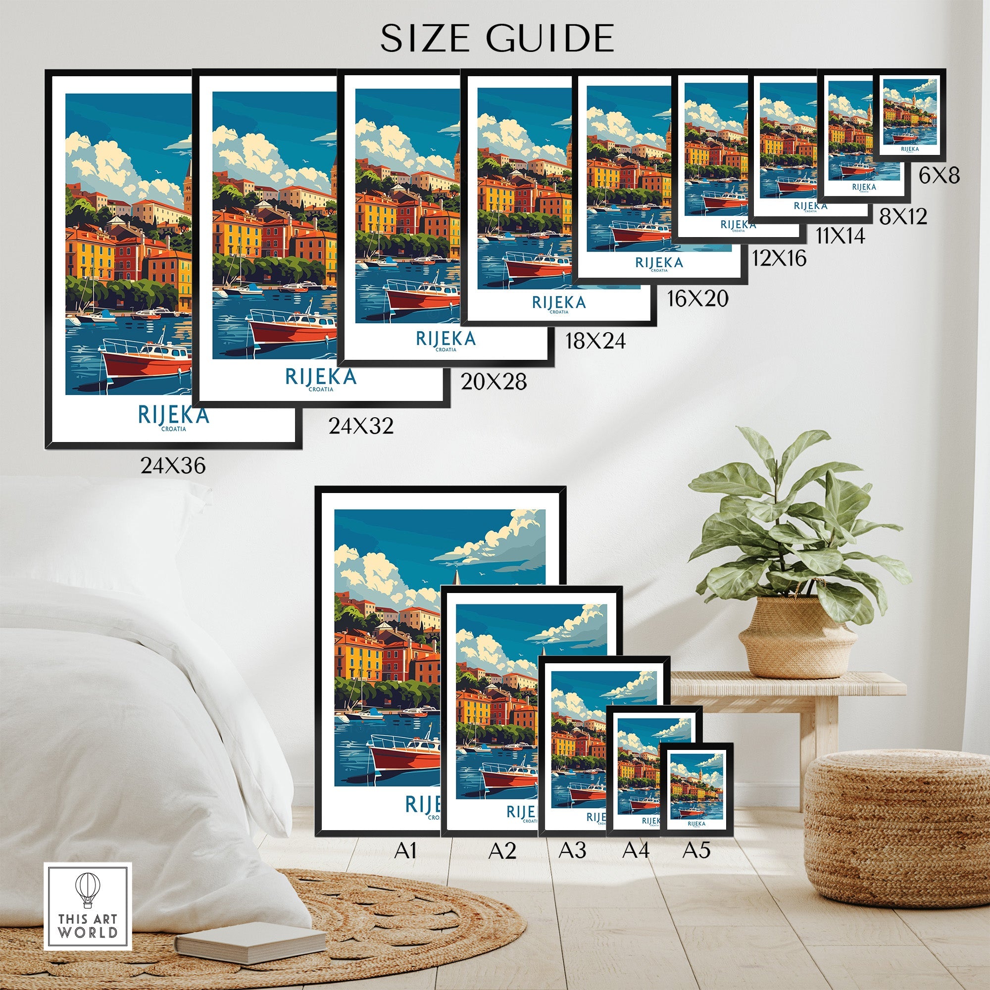 Rijeka Wall Art Print Croatia-This Art World
