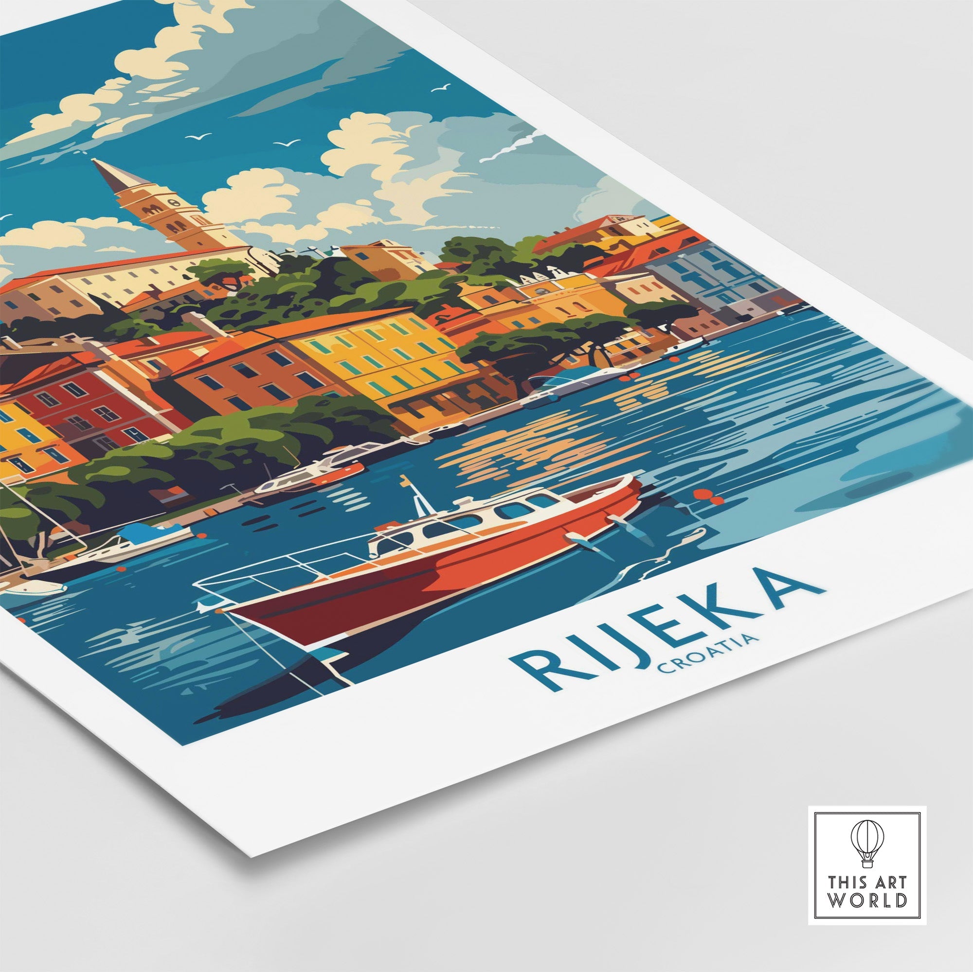 Rijeka Wall Art Print Croatia-This Art World