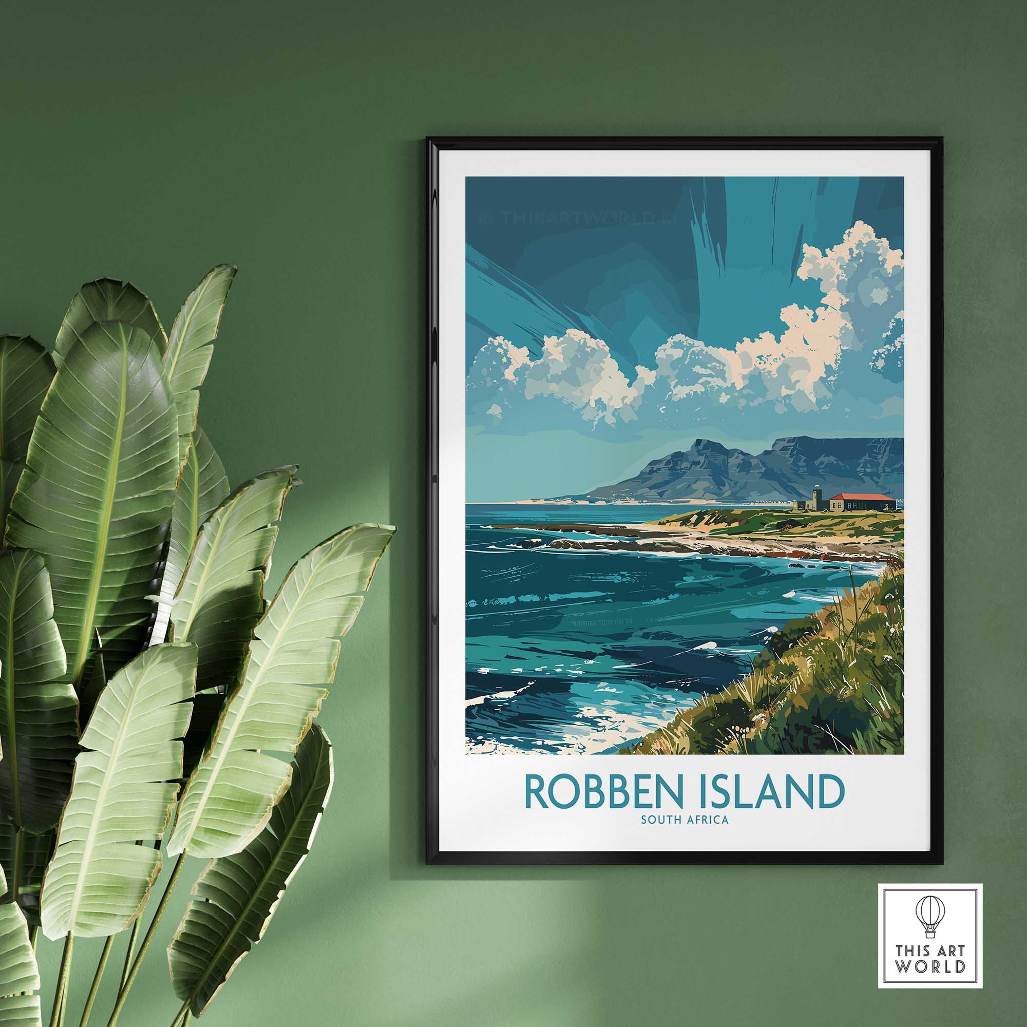 Robben Island Travel Poster South Africa-This Art World