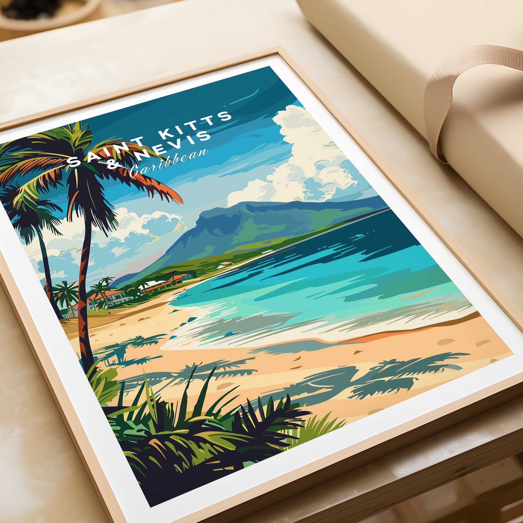 Saint Kitts and Nevis Travel Poster-This Art World