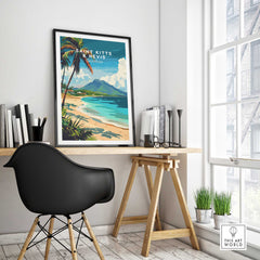 Saint Kitts and Nevis Travel Poster-This Art World