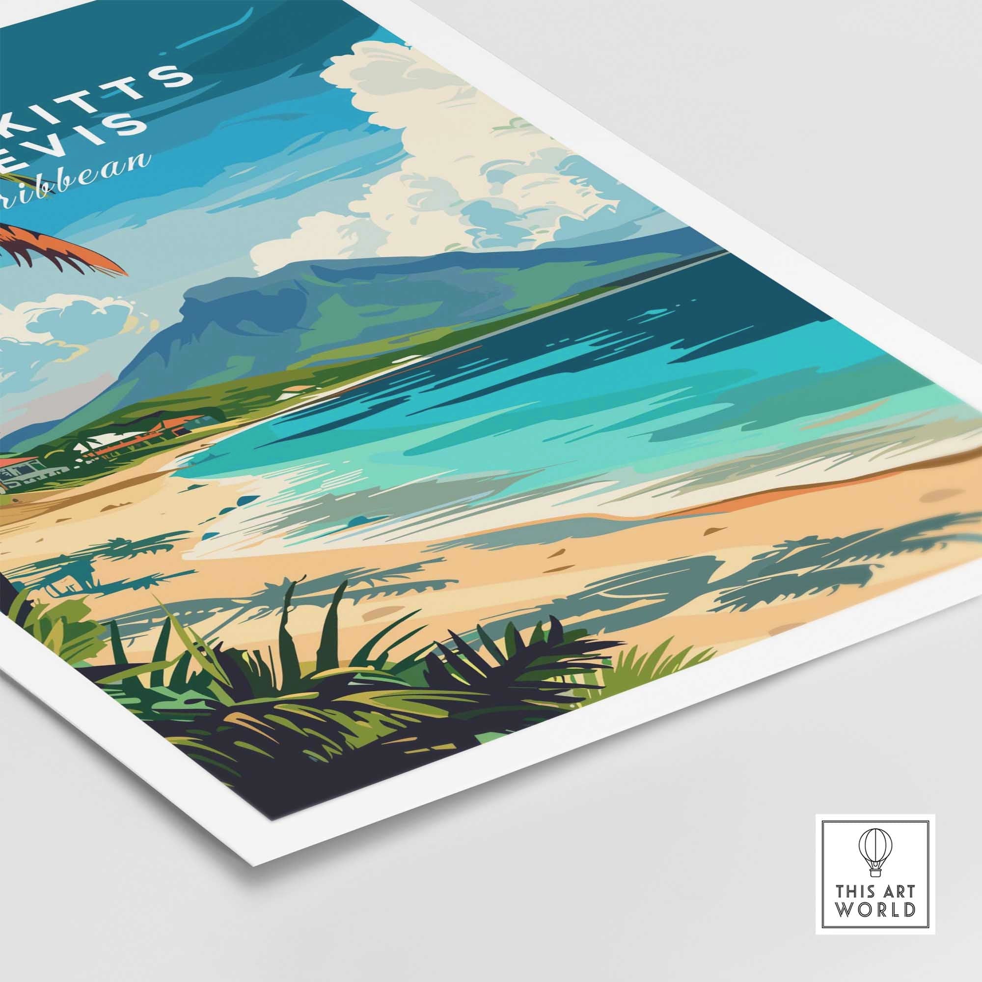Saint Kitts and Nevis Travel Poster-This Art World