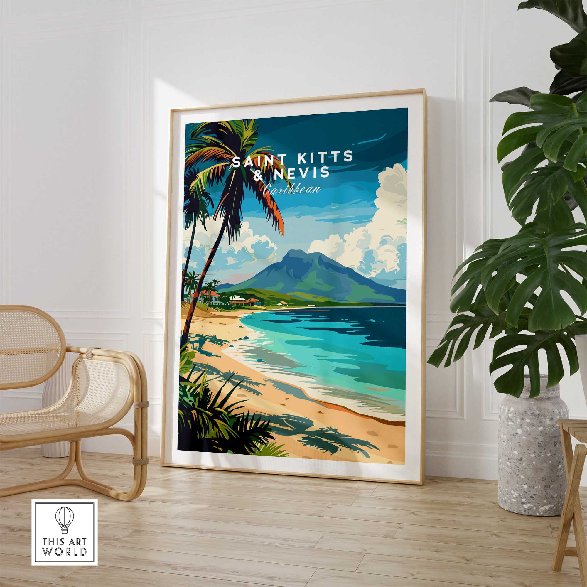 Saint Kitts and Nevis Travel Poster-This Art World