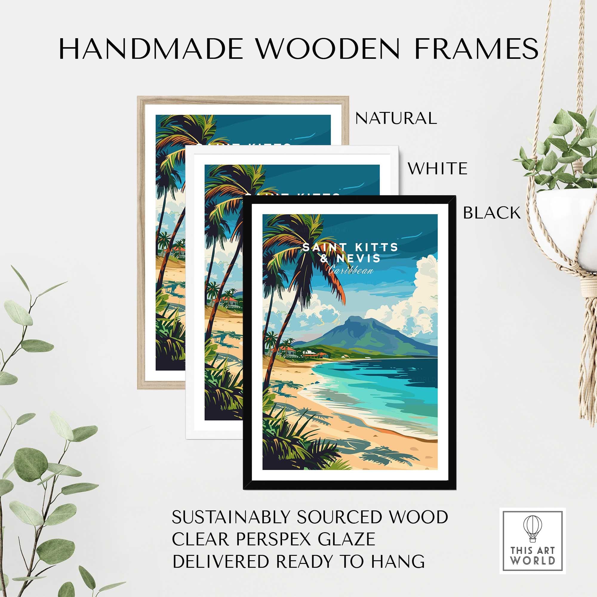 Saint Kitts and Nevis Travel Poster-This Art World