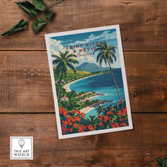 Saint Kitts and Nevis Travel Print-This Art World