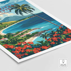 Saint Kitts and Nevis Travel Print-This Art World