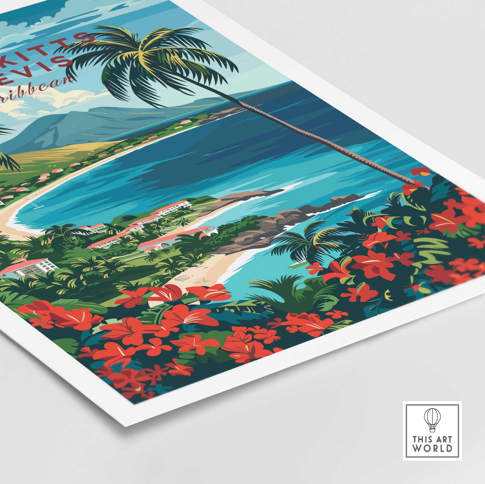 Saint Kitts and Nevis Travel Print-This Art World