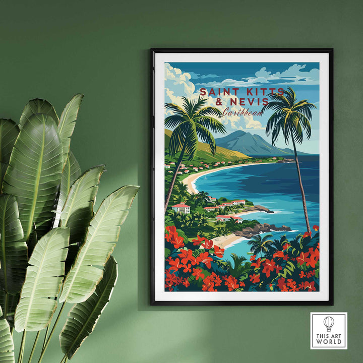 Saint Kitts and Nevis Travel Print-This Art World