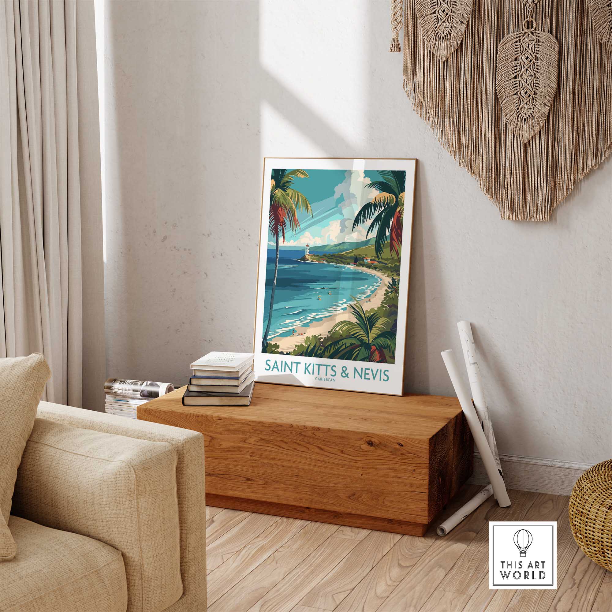 Saint Kitts and Nevis Wall Art Print-This Art World
