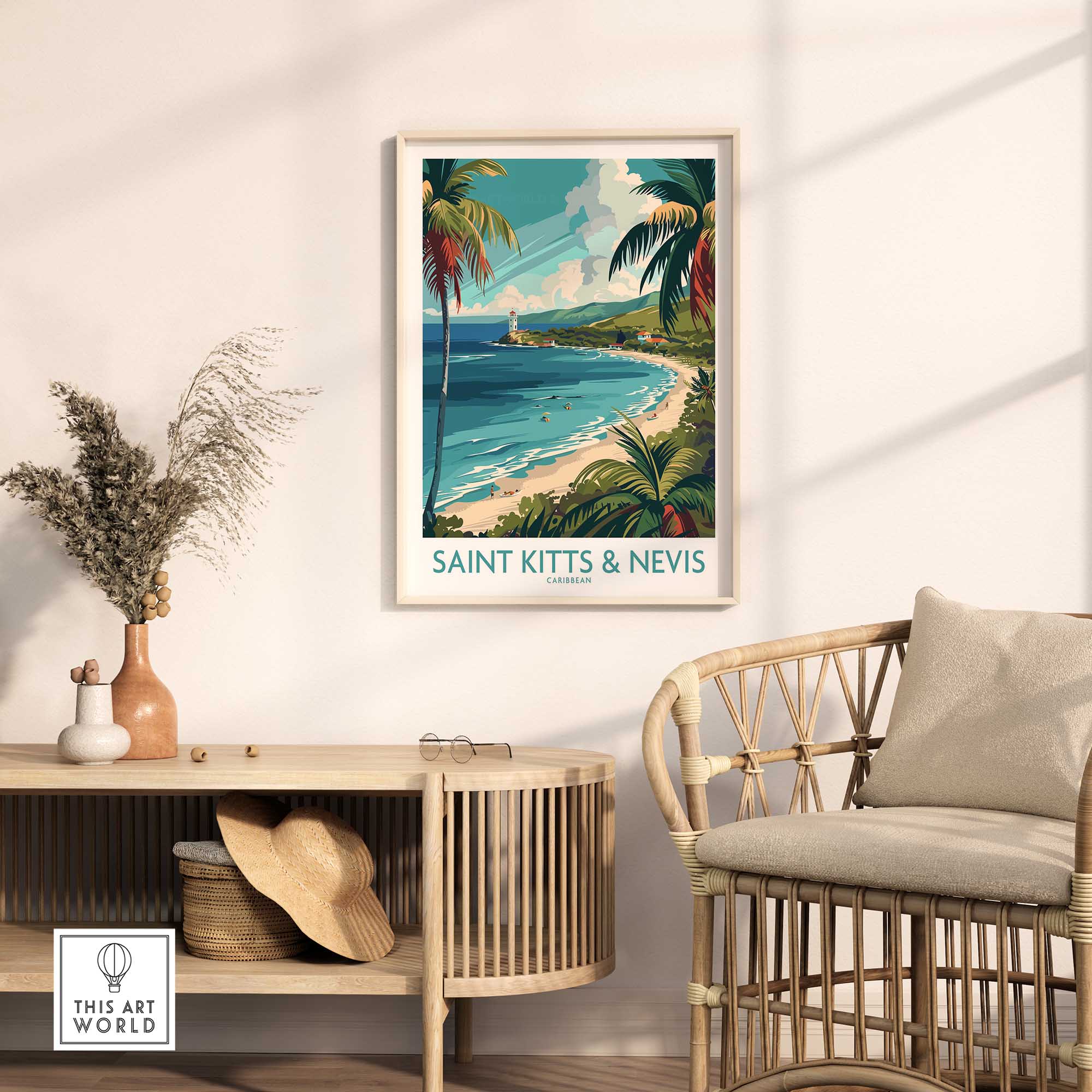 Saint Kitts and Nevis Wall Art Print-This Art World