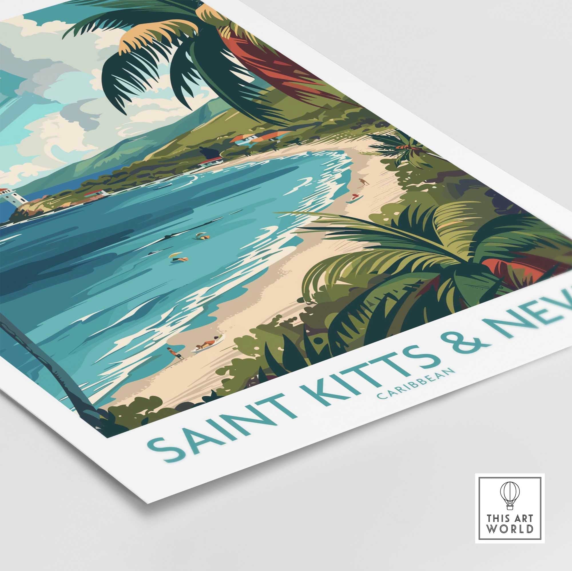 Saint Kitts and Nevis Wall Art Print-This Art World