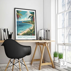 Saint Kitts and Nevis Wall Art Print-This Art World
