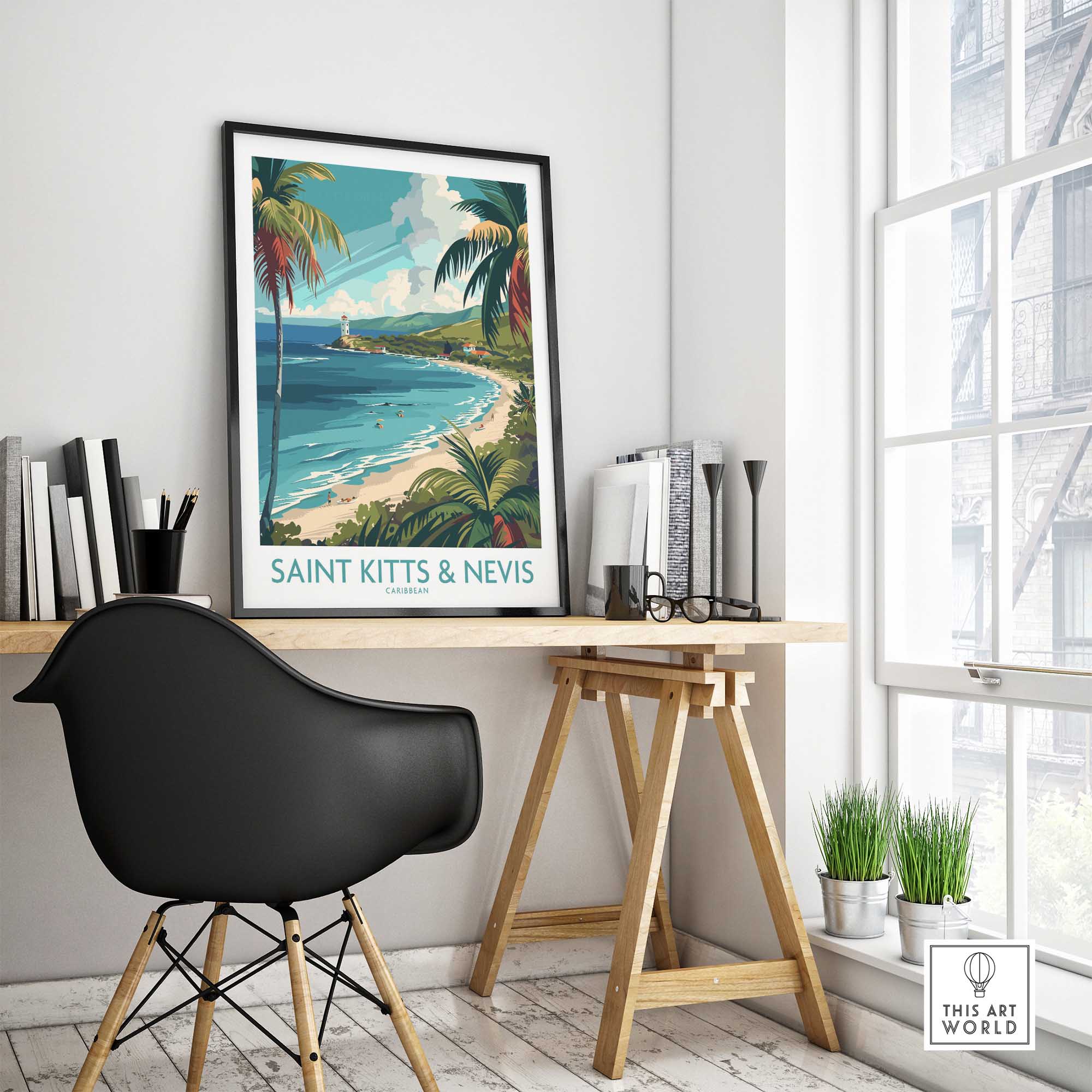 Saint Kitts and Nevis Wall Art Print-This Art World