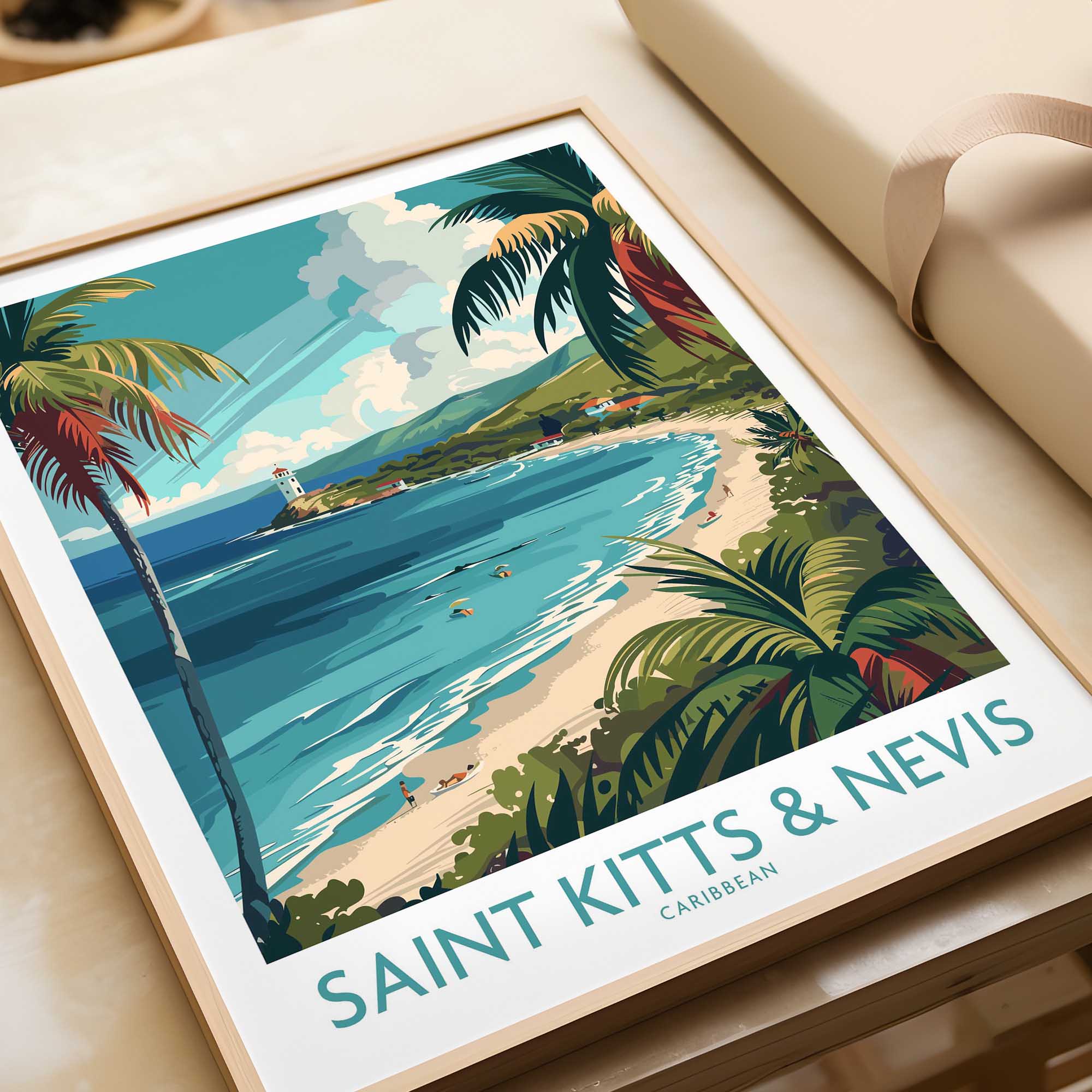 Saint Kitts and Nevis Wall Art Print-This Art World