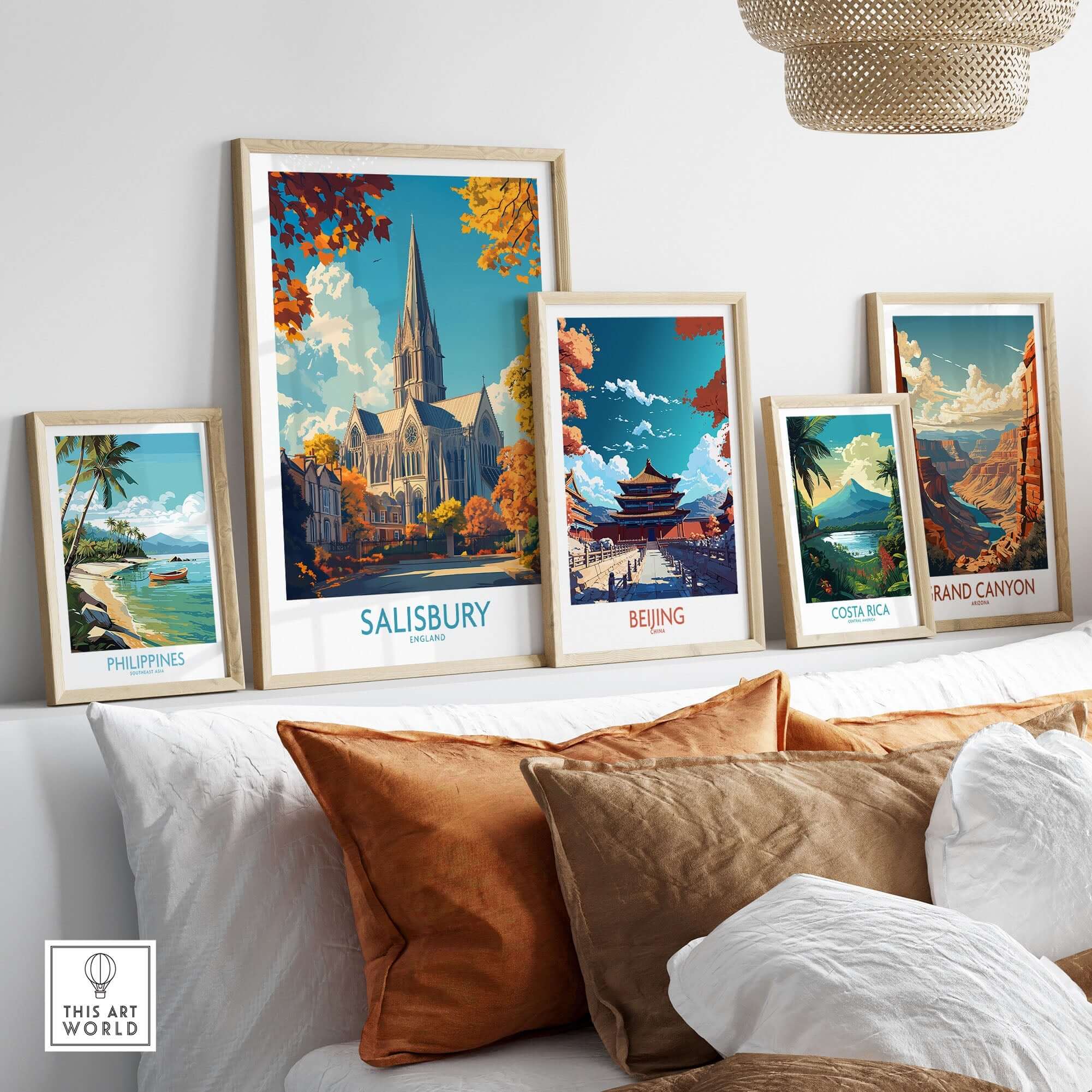 Salisbury Travel Poster collection featuring stunning wall art prints of iconic destinations.