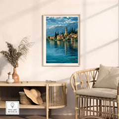 Salò Lake Garda Print | Italian Alps Wall Decor featuring serene lakeside town and mountains