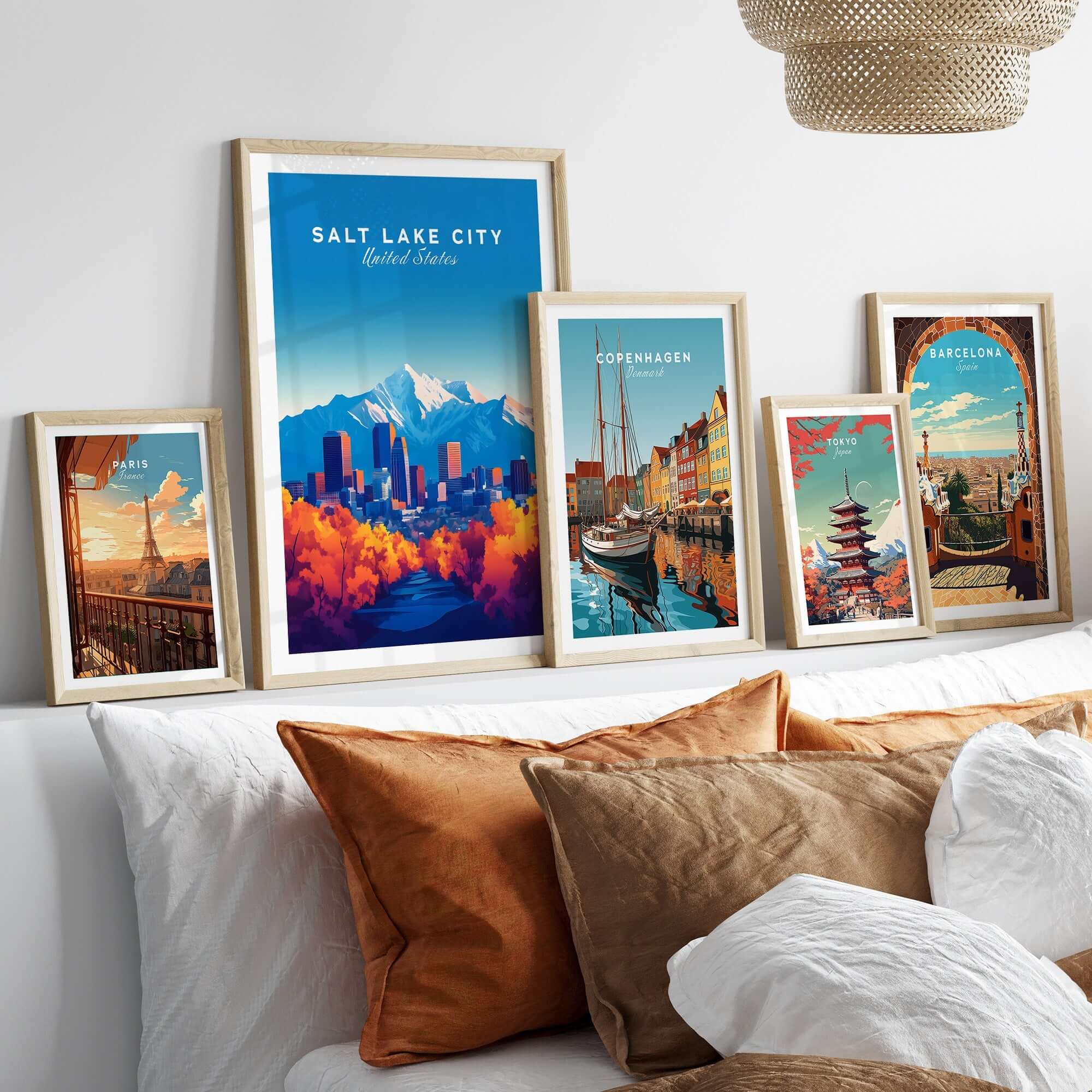 Salt Lake City Wall Art featuring stunning landscapes and city scenes, perfect for home or office decor.