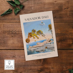 Salvador Dali Dream Caused by the Flight of a Bee Pomegranate Surrealism Art Print Poster Tigers