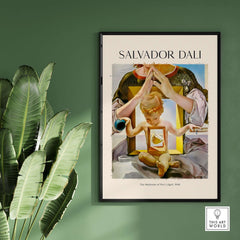 Salvador Dali Madonna Port Lligat 1949 Surrealist Religious Art Print Poster Gala displayed on a wall.