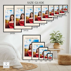 Salvador Dali Portrait Mrs Mary Sigall 1948 Surrealist Woman Art Print Poster size guide illustration