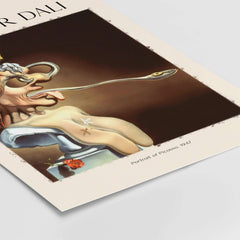 Salvador Dali Portrait of Picasso 1947 Surrealist Art Print Grotesque Poster featuring unique surreal elements.