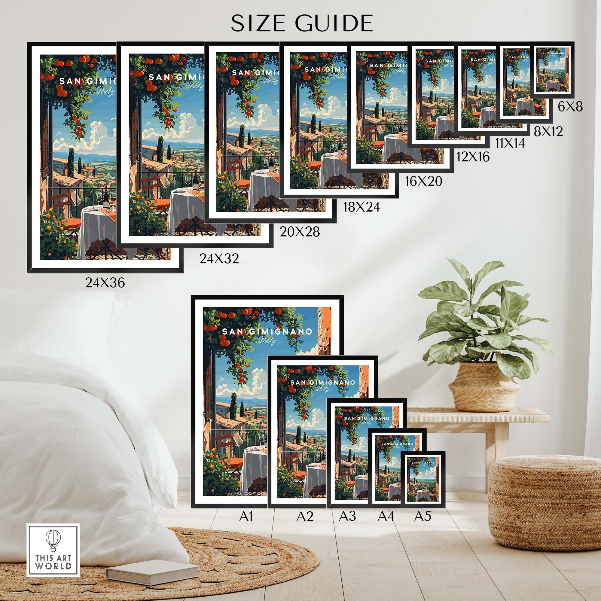 San Gimignano Travel Poster