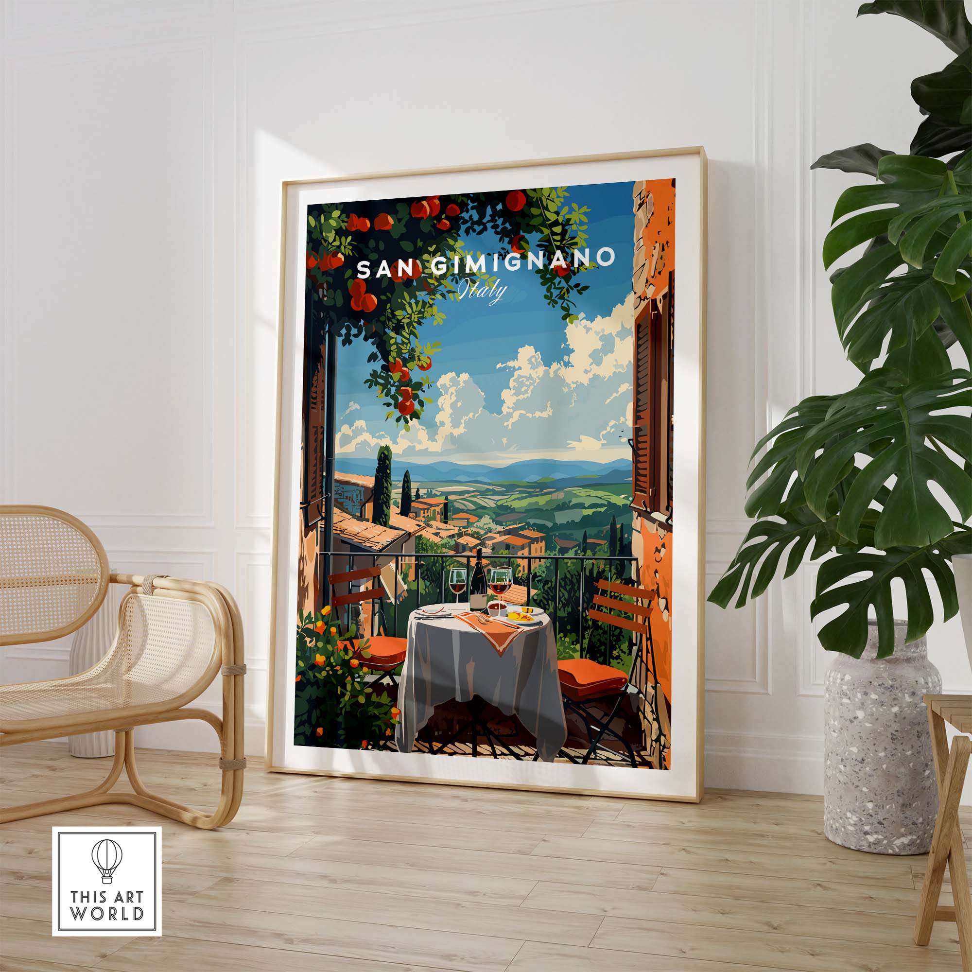 San Gimignano Travel Poster