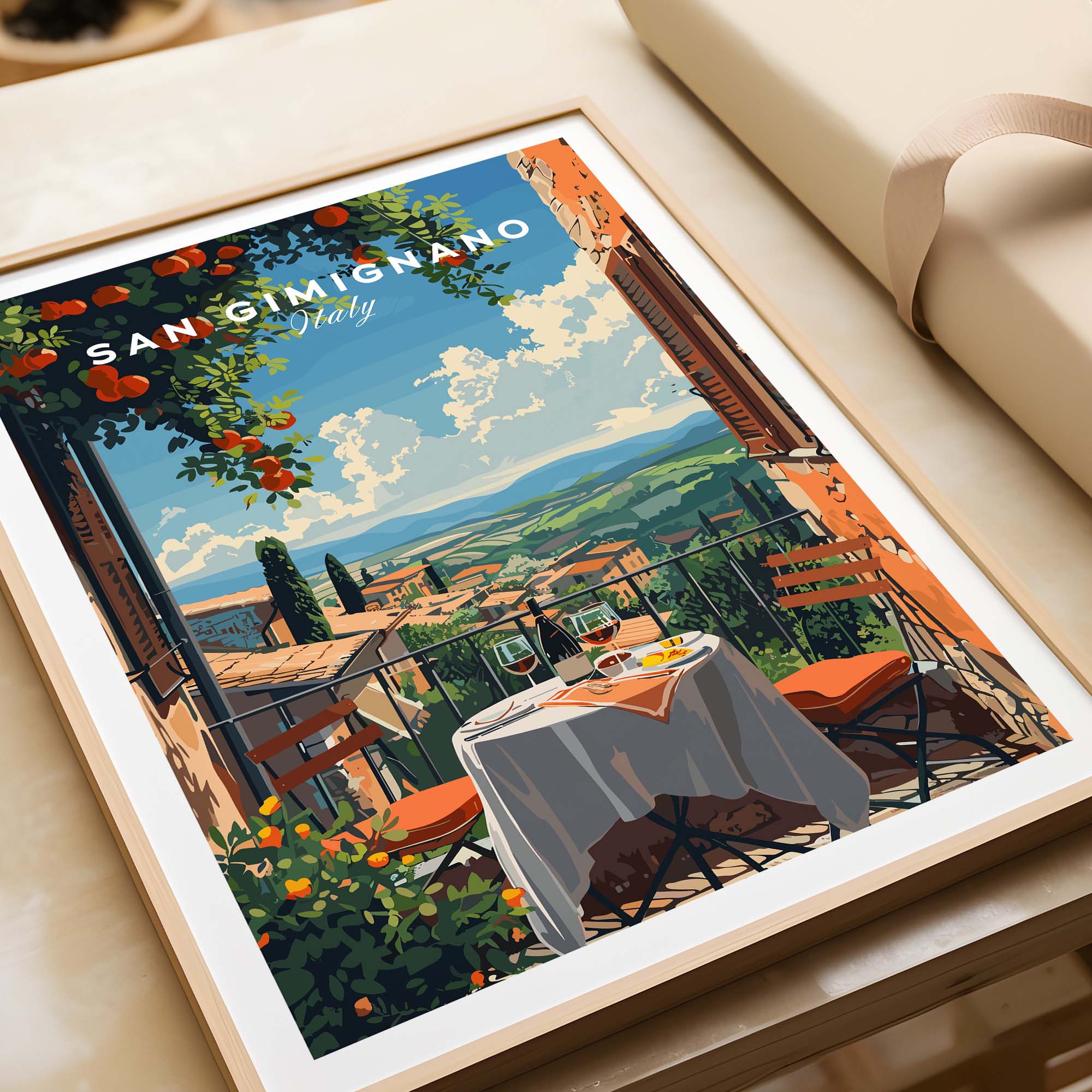 San Gimignano Travel Poster
