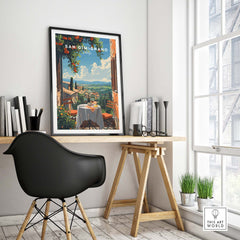 San Gimignano Travel Poster