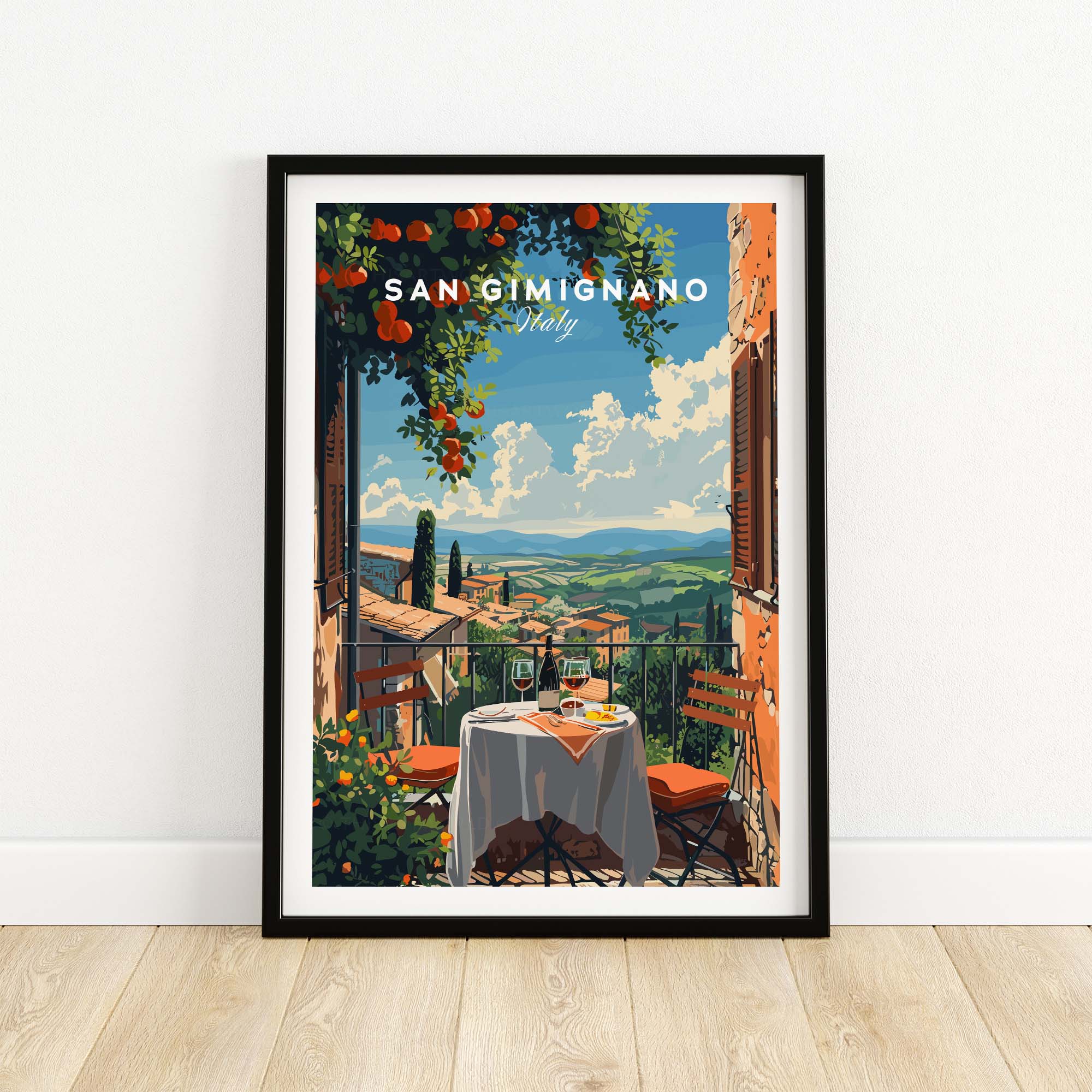 San Gimignano Travel Poster