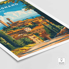 San Gimignano Travel Print
