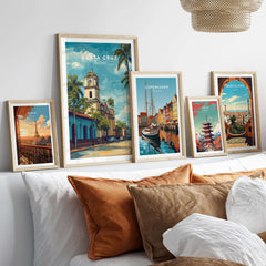 Santa Cruz Print | Bolivian Travel Wall Decor featuring vibrant travel art on a stylish gallery wall.