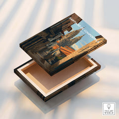 Santiago de Compostela Spain Cobblestone Street View Print | Galician Home Decor box featuring beautiful landscape.