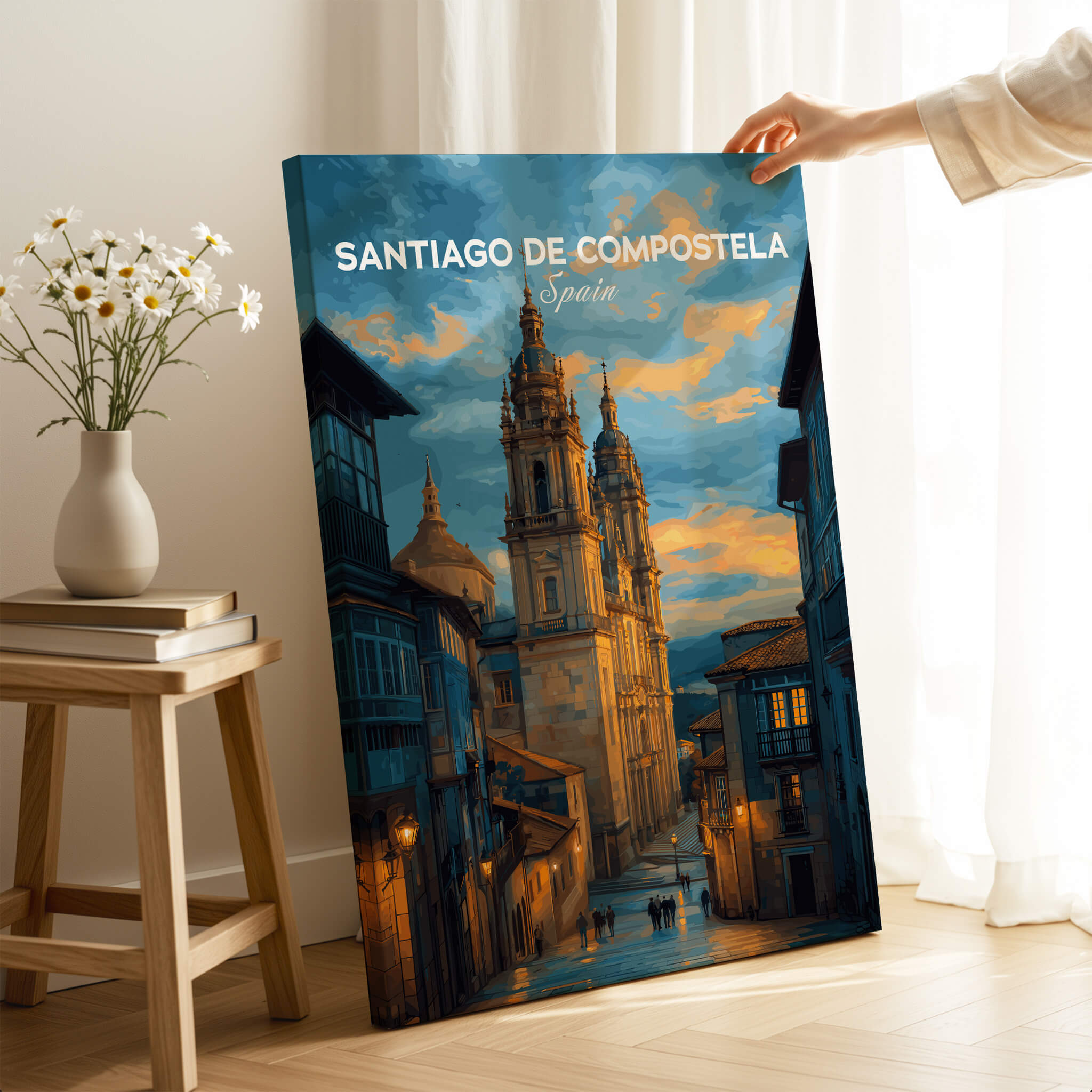 Santiago de Compostela Print | Galician Home Decor showcasing the stunning architecture of Santiago de Compostela.