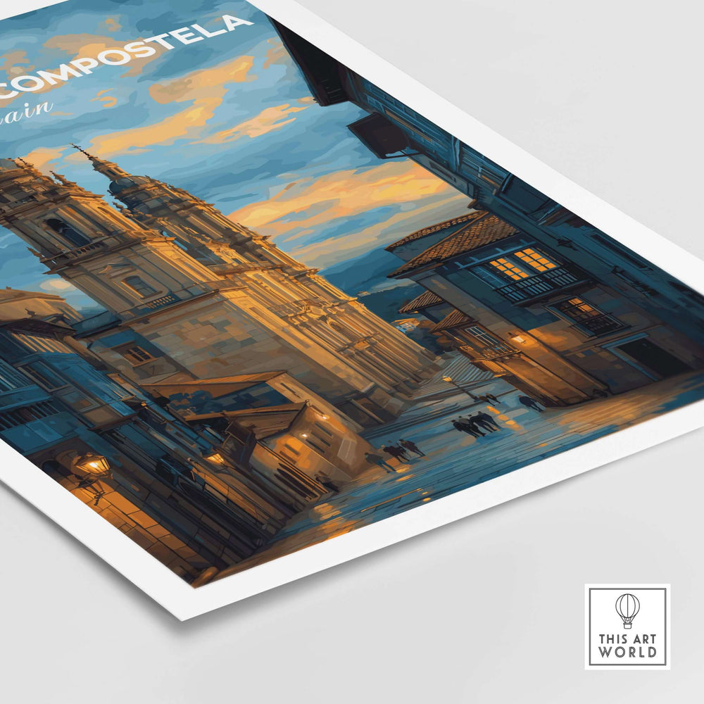 Santiago de Compostela Print | Galician Home Decor showcasing the historic architecture and charm of Santiago de Compostela.