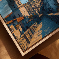 Santiago de Compostela Spain Print | Camino Wall Decor displaying the iconic architecture and vibrant colors of Santiago.