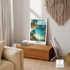 Sardinia Italy Poster - Vibrant Print of Stunning Mediterranean Views