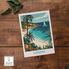 Sardinia Italy Poster - Vibrant Print of Stunning Mediterranean Views