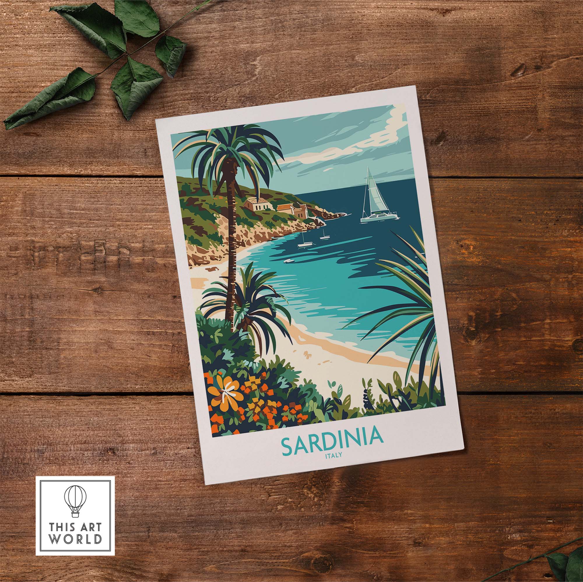 Sardinia Italy Poster - Vibrant Print of Stunning Mediterranean Views