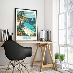 Sardinia Italy Poster - Vibrant Print of Stunning Mediterranean Views