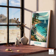 Sardinia Italy Poster - Vibrant Print of Stunning Mediterranean Views