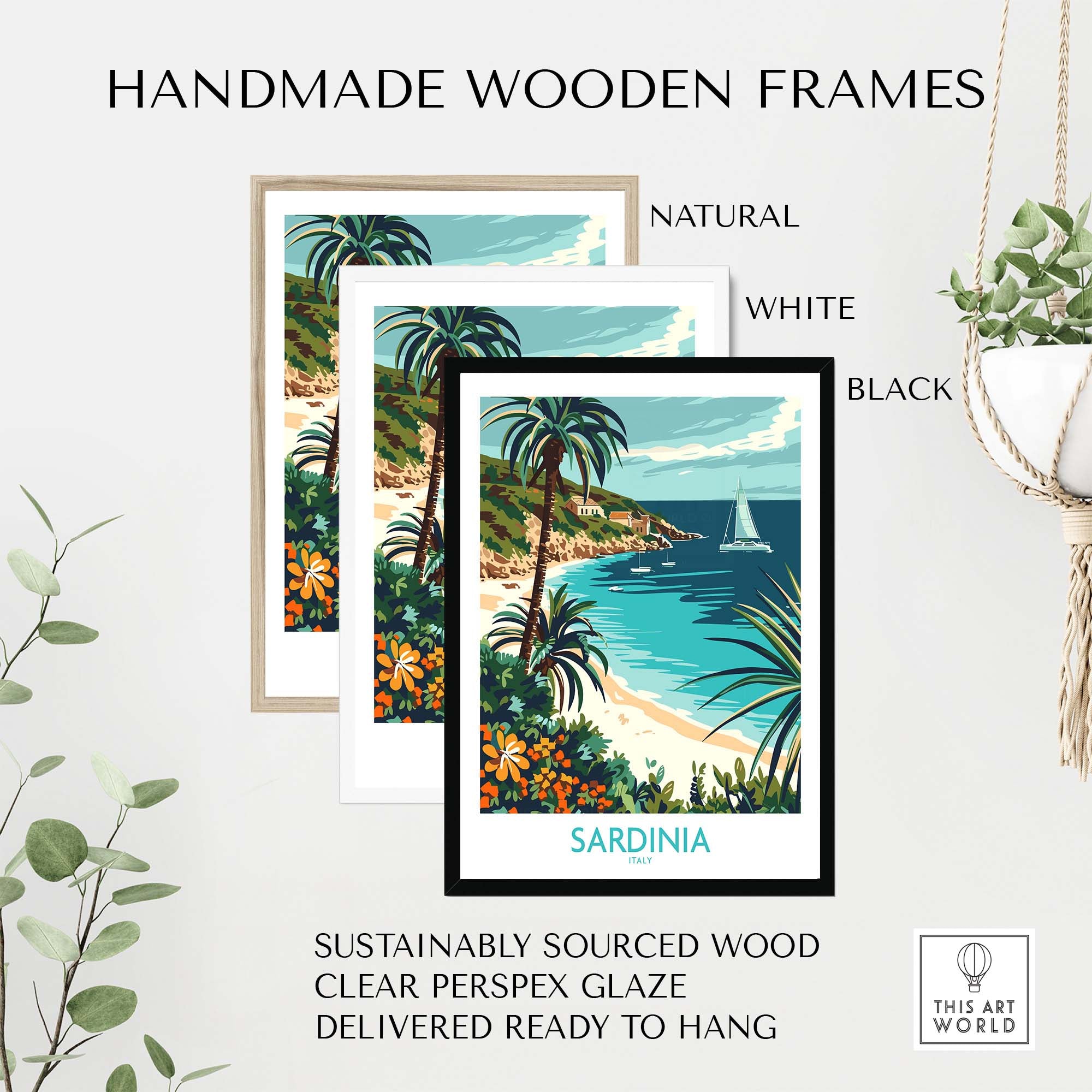 Sardinia Italy Poster - Vibrant Print of Stunning Mediterranean Views