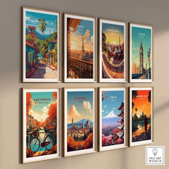 Sayulita Poster | Mexican Travel Wall Art collection featuring vibrant city landscapes.