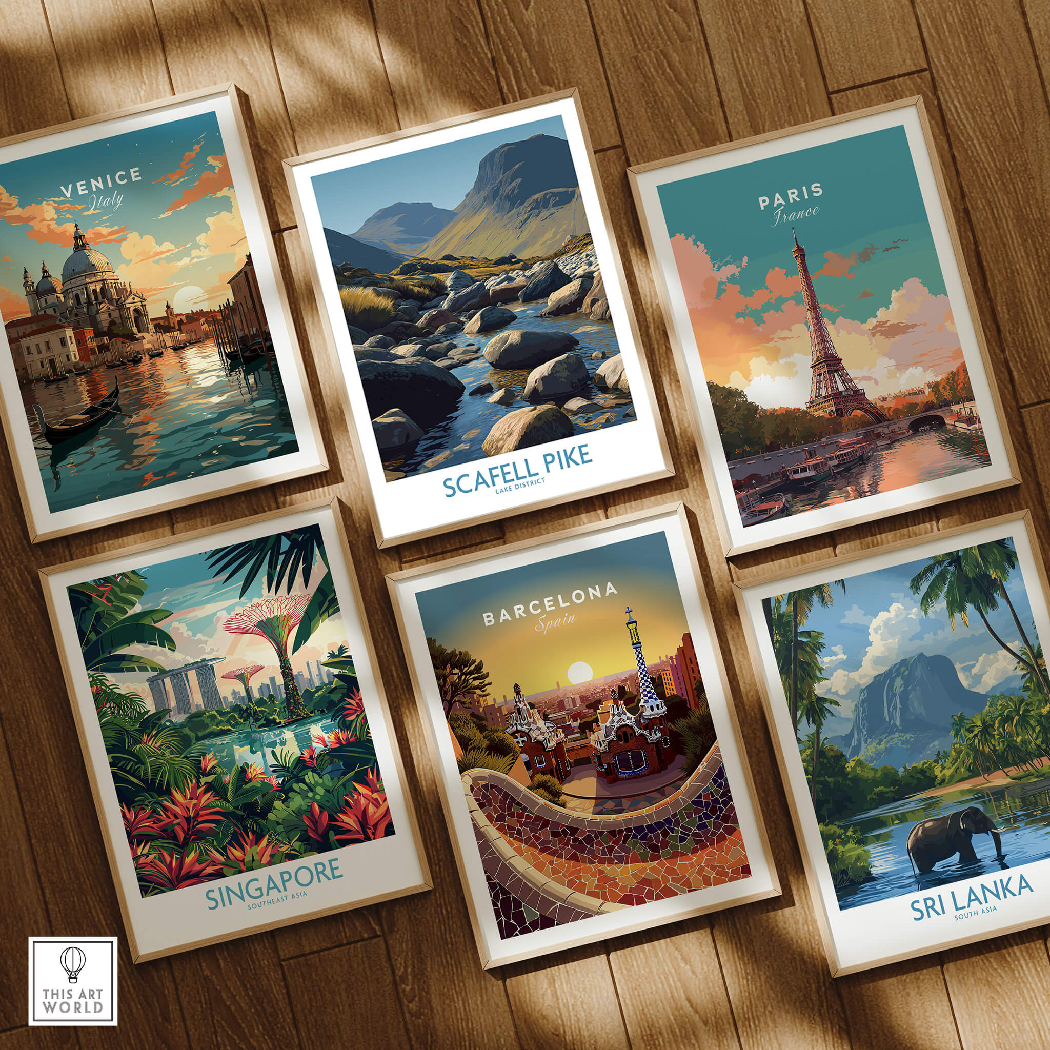 Scafell Pike Lake District Poster | Serene Valley Landscape Canvas Print in a collection of travel-themed posters.