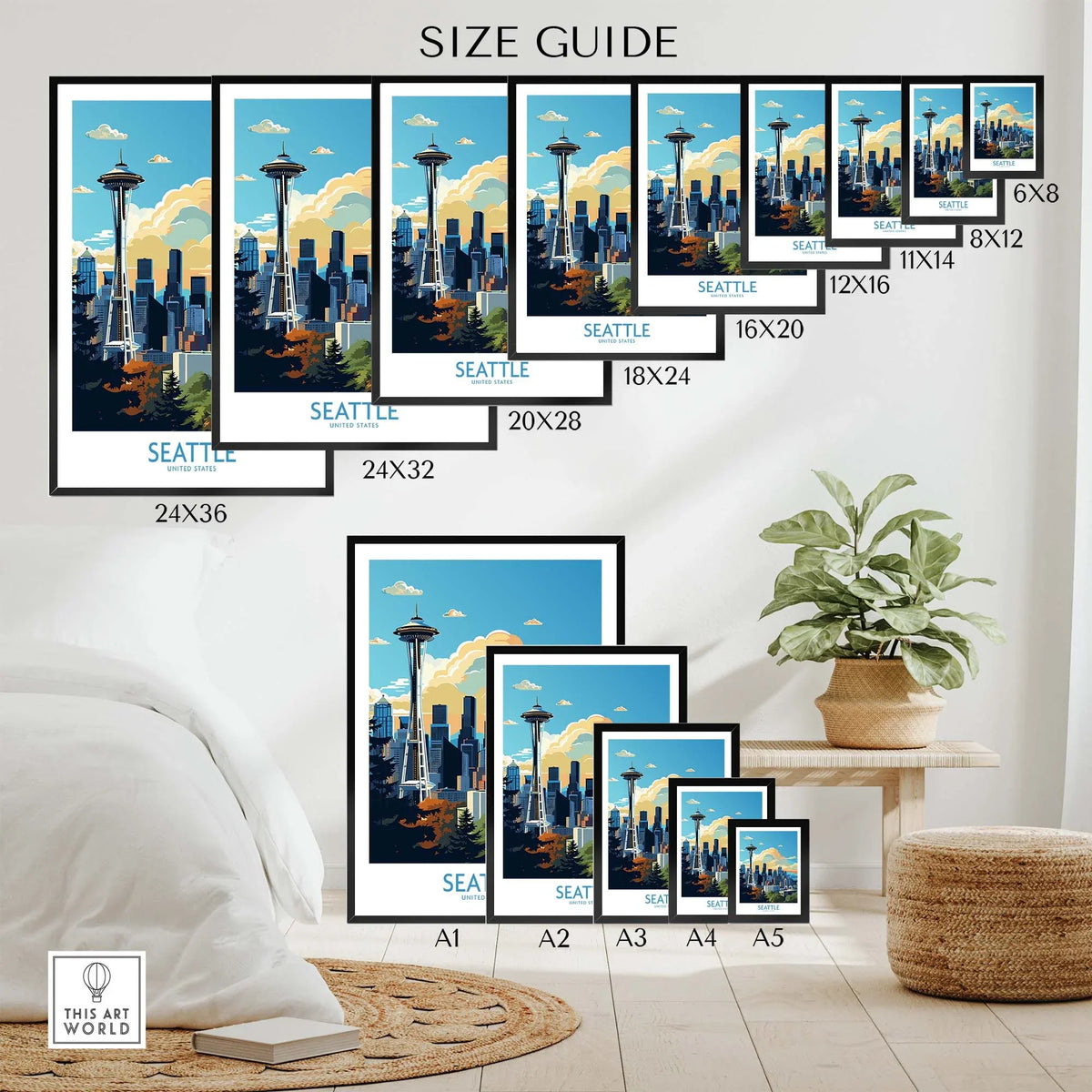 Seattle Poster part of our best collection or travel posters and prints - This Art World