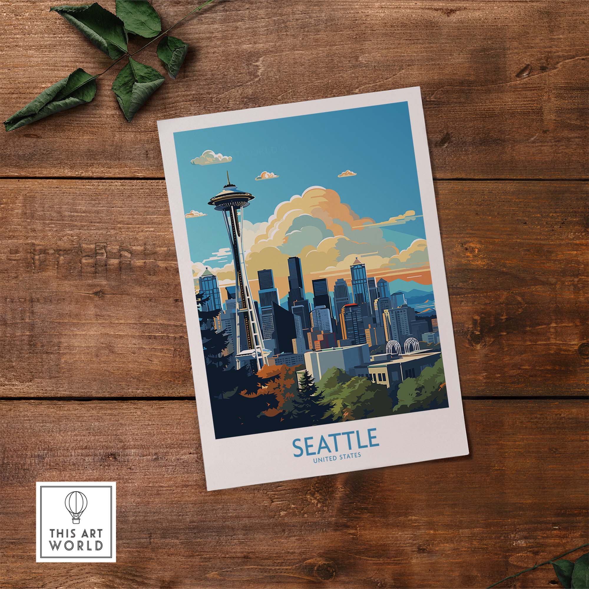Seattle Poster part of our best collection or travel posters and prints - This Art World