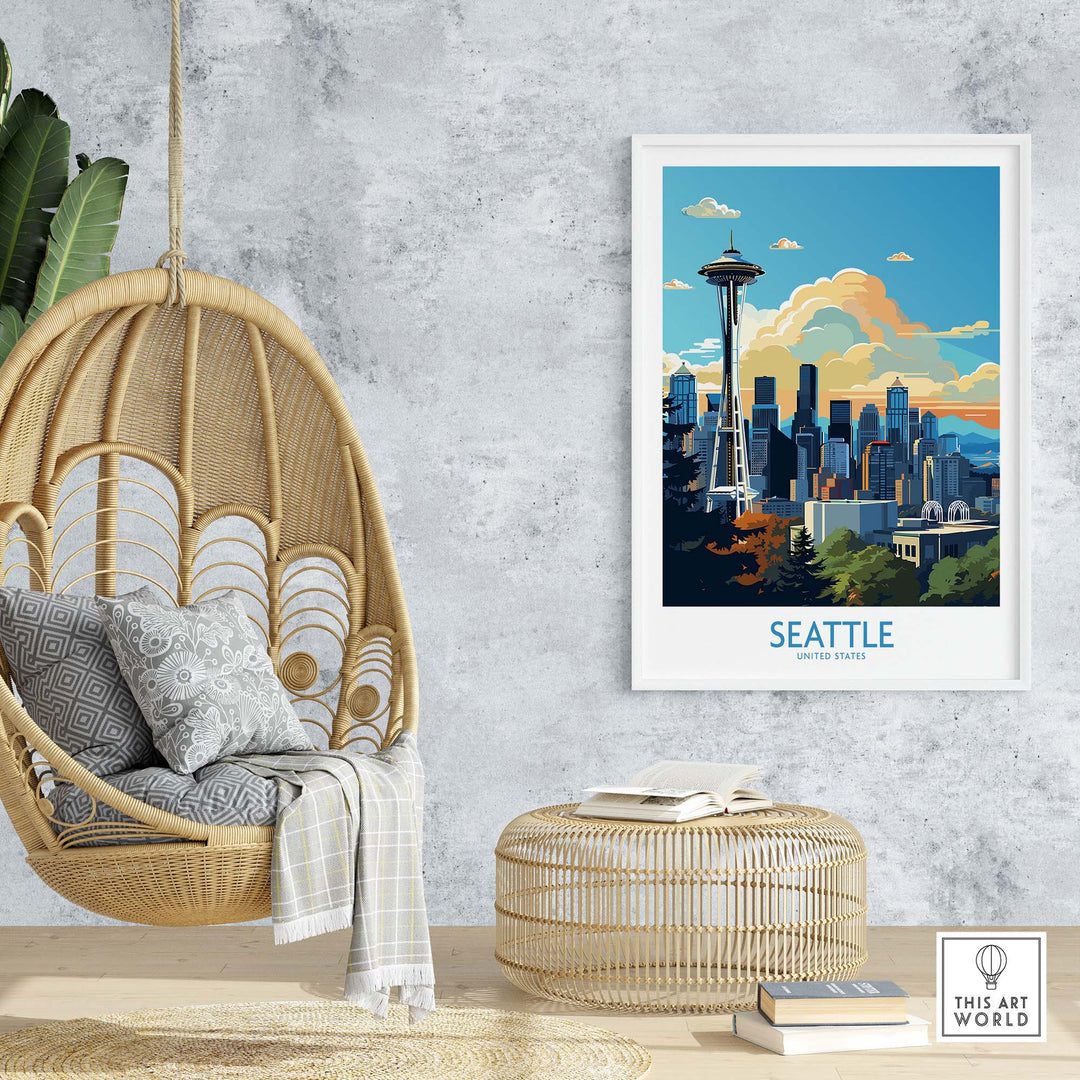 Seattle Poster part of our best collection or travel posters and prints - This Art World